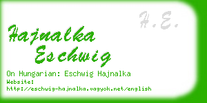 hajnalka eschwig business card